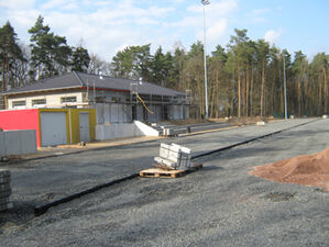 Sportplatz Bieselheide, soll im Sommer fertig sein